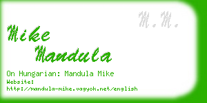 mike mandula business card